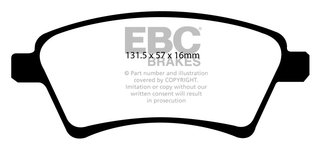 EBC Brakes FIAT Sedici 2.0 TD 2009-.. Remblokken voorzijde green