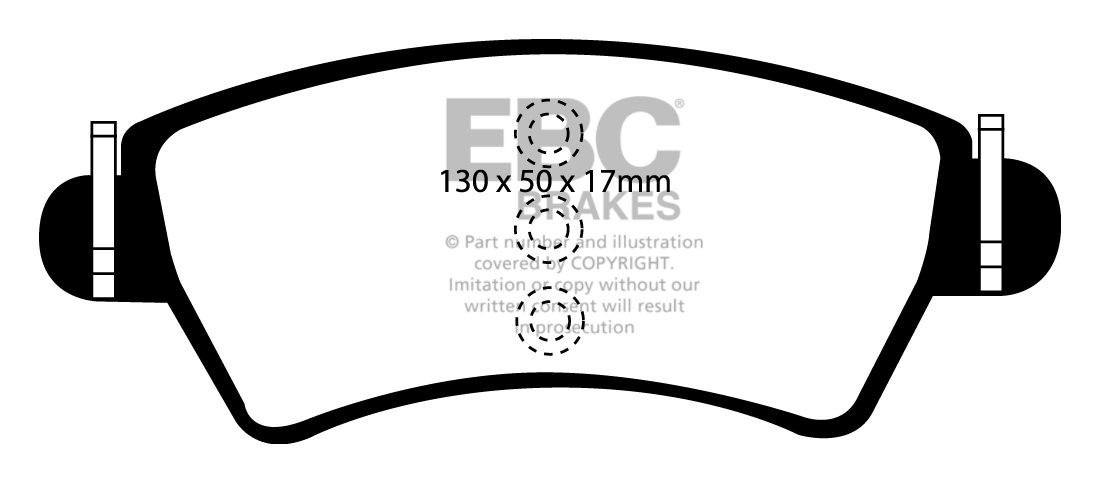 EBC Brakes PEUGEOT 206CC 1.6 TD 2005-.. Remblokken voorzijde gre