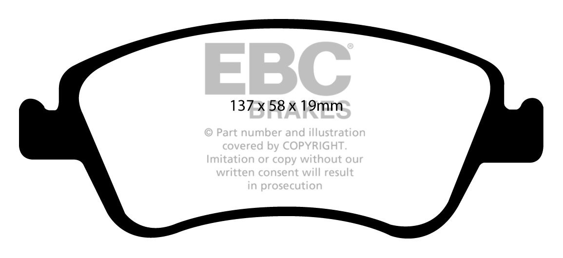 EBC Brakes TOYOTA Auris 1.6 2006-.. Remblokken voorzijde