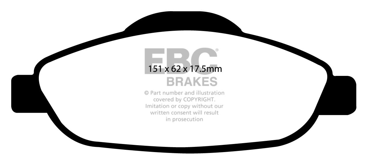 EBC Brakes PEUGEOT 308 SW 2.0 TD SE (136) 2007-.. Remblokken voo