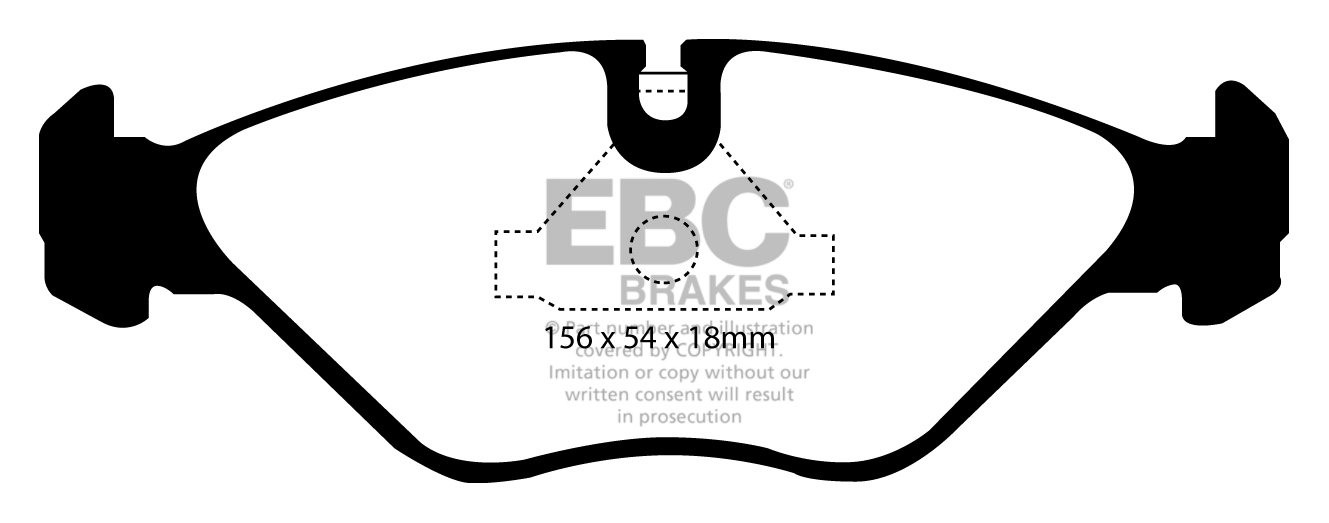 EBC Brakes SAAB 9000 3.0 94-97 Remblokken voorzijde redstuff