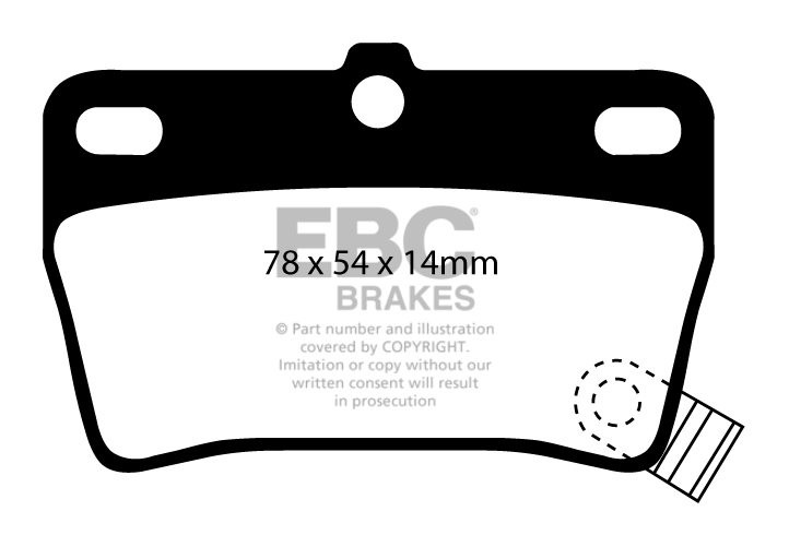 EBC Brakes TOYOTA Rav 4 2.0 TD 2001-2006 Remblokken achterzijde
