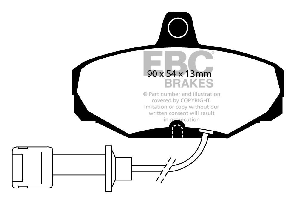 EBC Brakes FORD Scorpio 2.5 TD 94-2000 Remblokken achterzijde