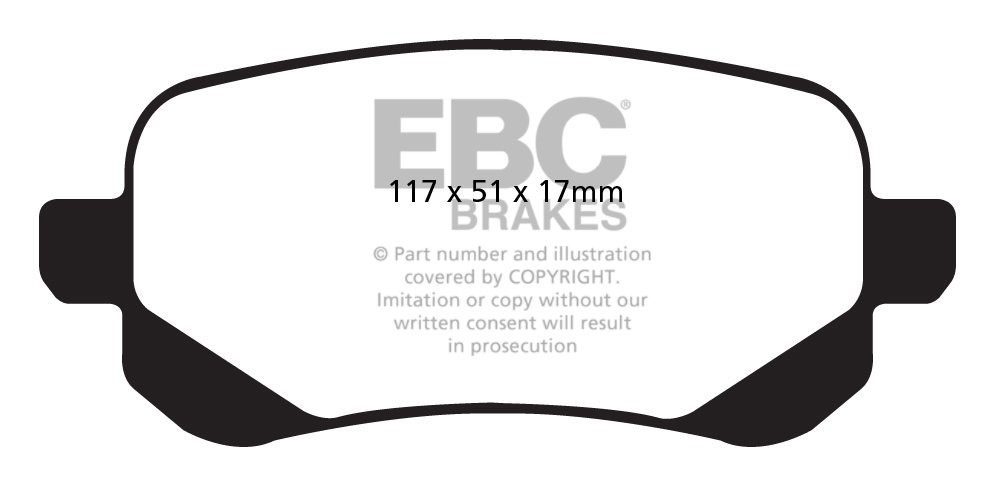 EBC Brakes DODGE (USA) Journey 2.0 TD 2008-2011 Remblokken achte