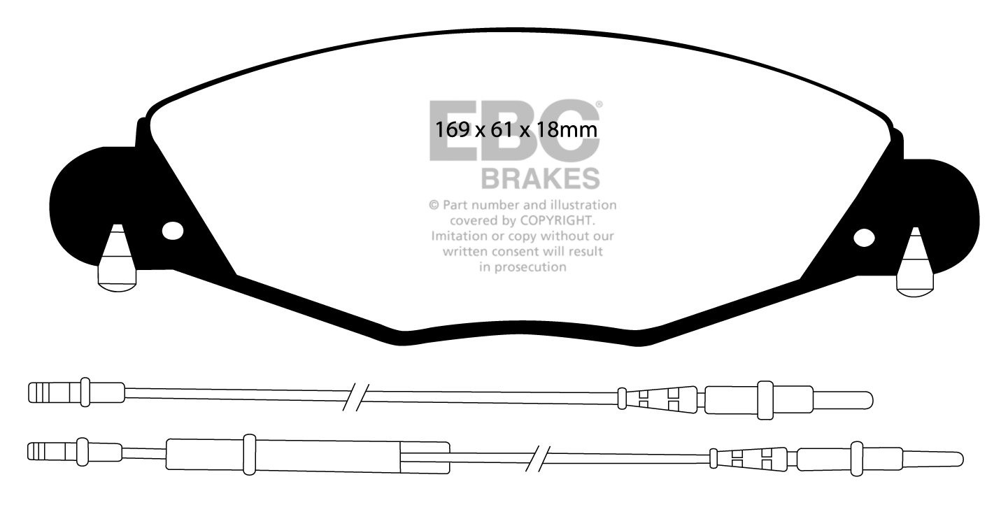 EBC Brakes CITROEN C5 2.2 TD 2001-2008 Remblokken voorzijde gree